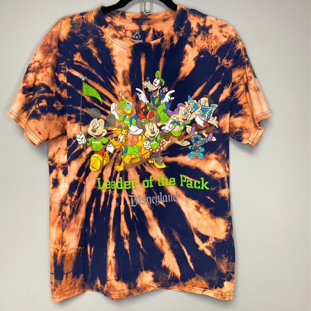 VTG‎ Men's Unisex Disneyland Bleach Tie-Dye Screenprint T-Shirt Size M